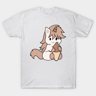 Brown Unicorn Ice Cream Chocolate T-Shirt